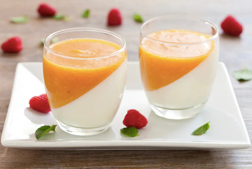Coulis di pesche e yogurt