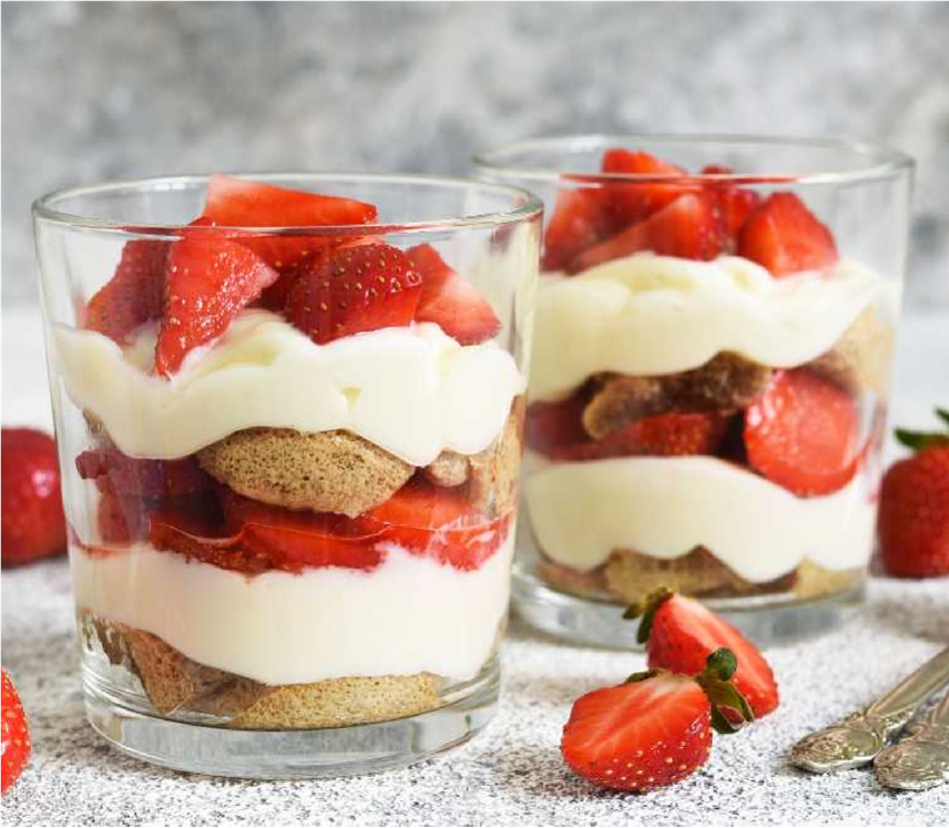 TIRAMISU’ ALLE FRAGOLE con yogurt